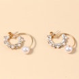Fashion cute geometric earrings simple retro pearl alloy earringspicture11